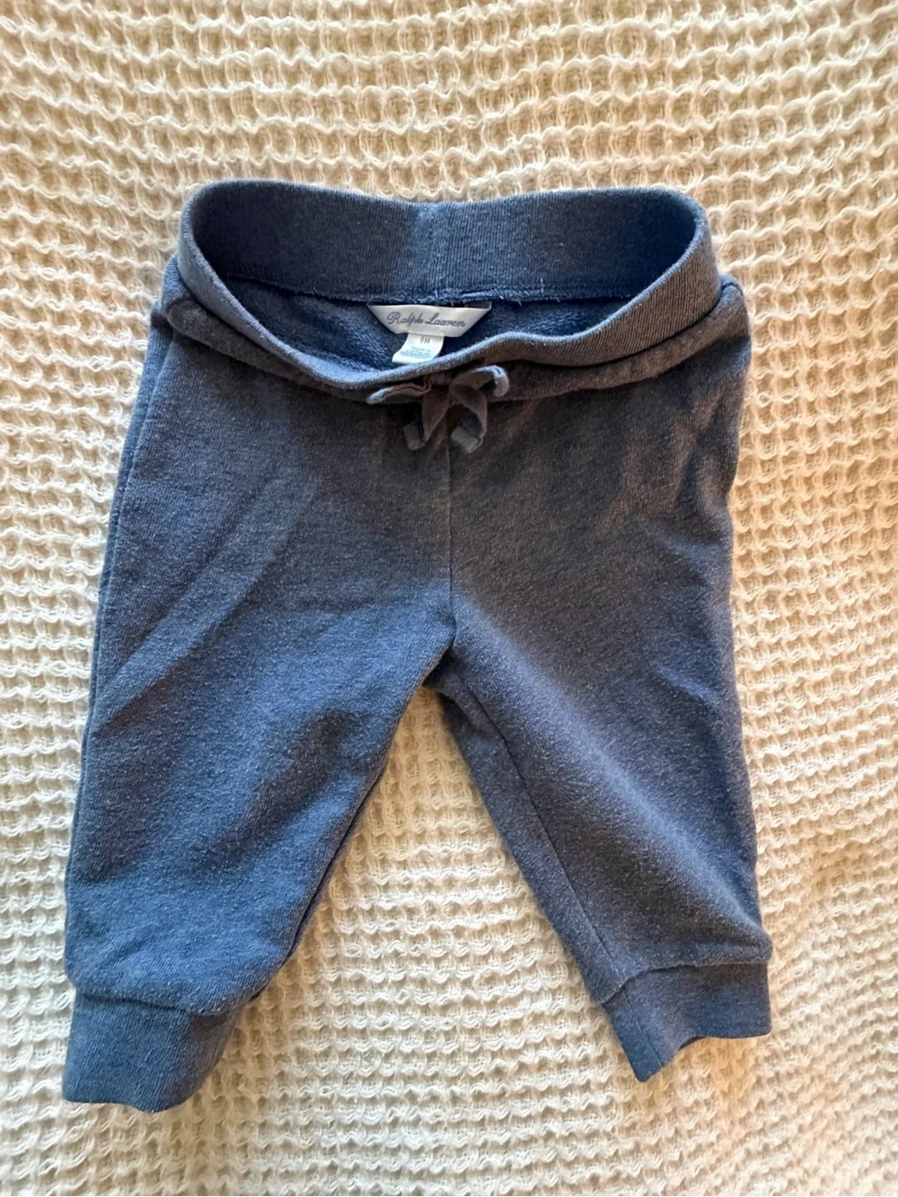 Ralph Lauren 6-9 month Blue Hooded Zip-Up Sweatshirt and Pants Set